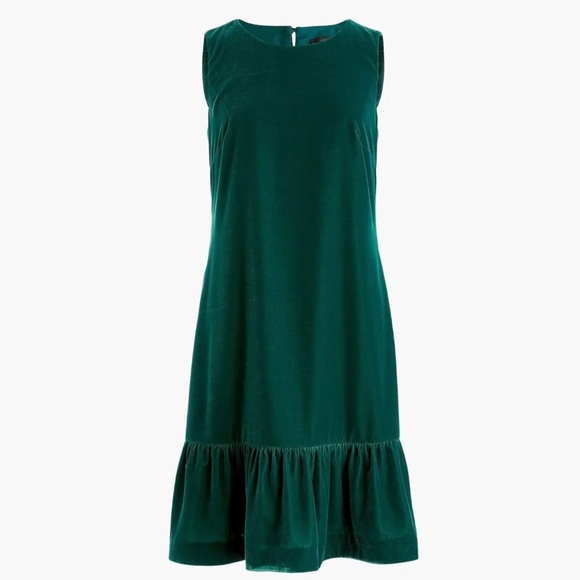 green emerald velvet dress Justine clover velvet dress main image 1
